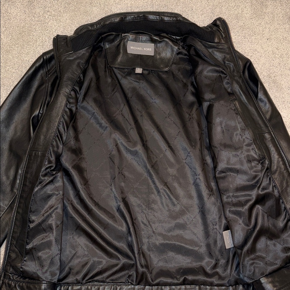 Michael Kors Leather Jacket - Men’s Small - Picture 3 of 9